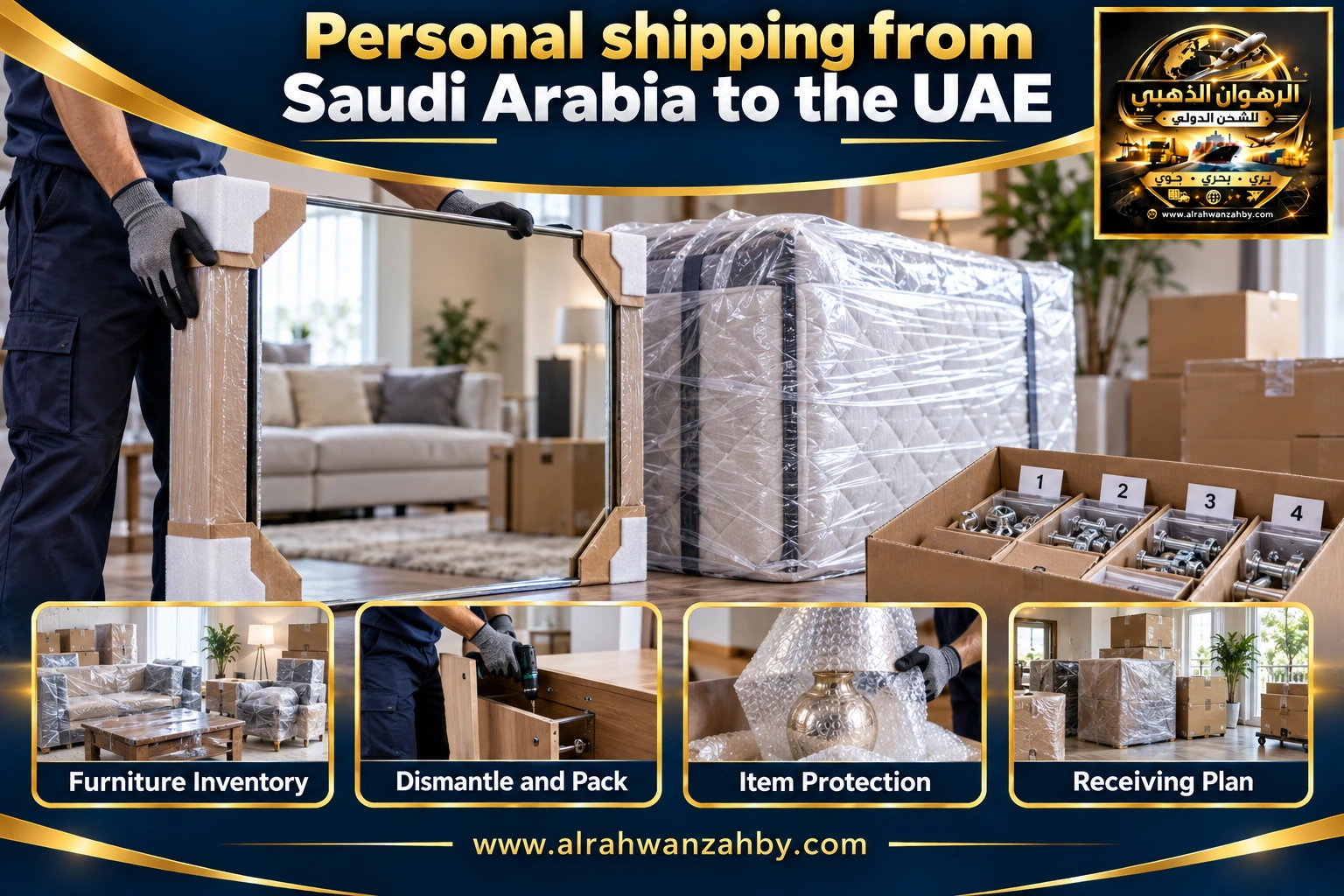 Personal shipping from Saudi Arabia to the UAE — preparation and delivery