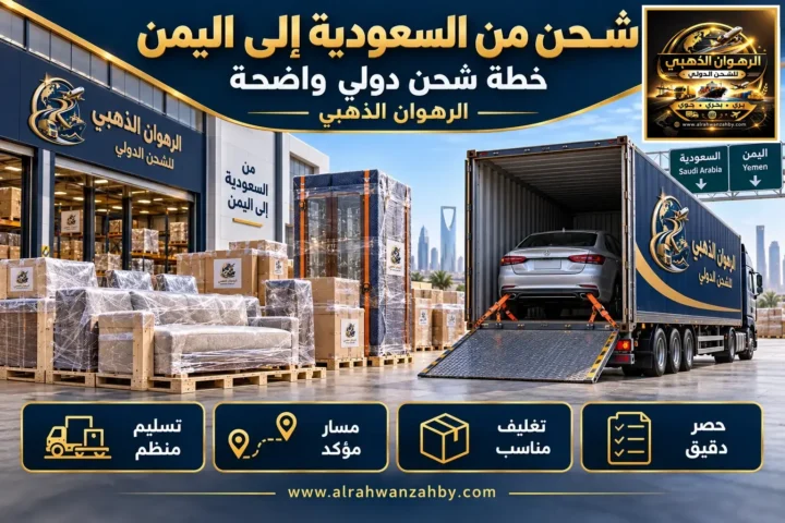 شحن من السعودية إلى اليمن — خطة شحن دولي واضحة