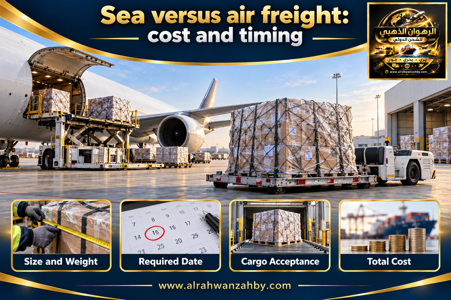 Sea versus air freight: cost and timing — preparation and delivery