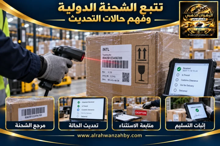 تتبع الشحنة الدولية وفهم حالات التحديث