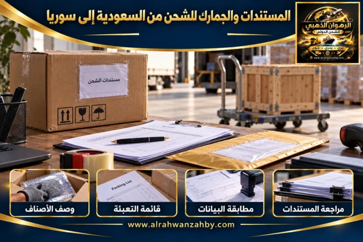 المستندات والجمارك للشحن من السعودية إلى سوريا