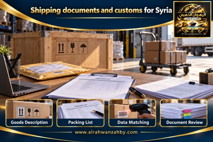 Shipping documents and customs for Syria