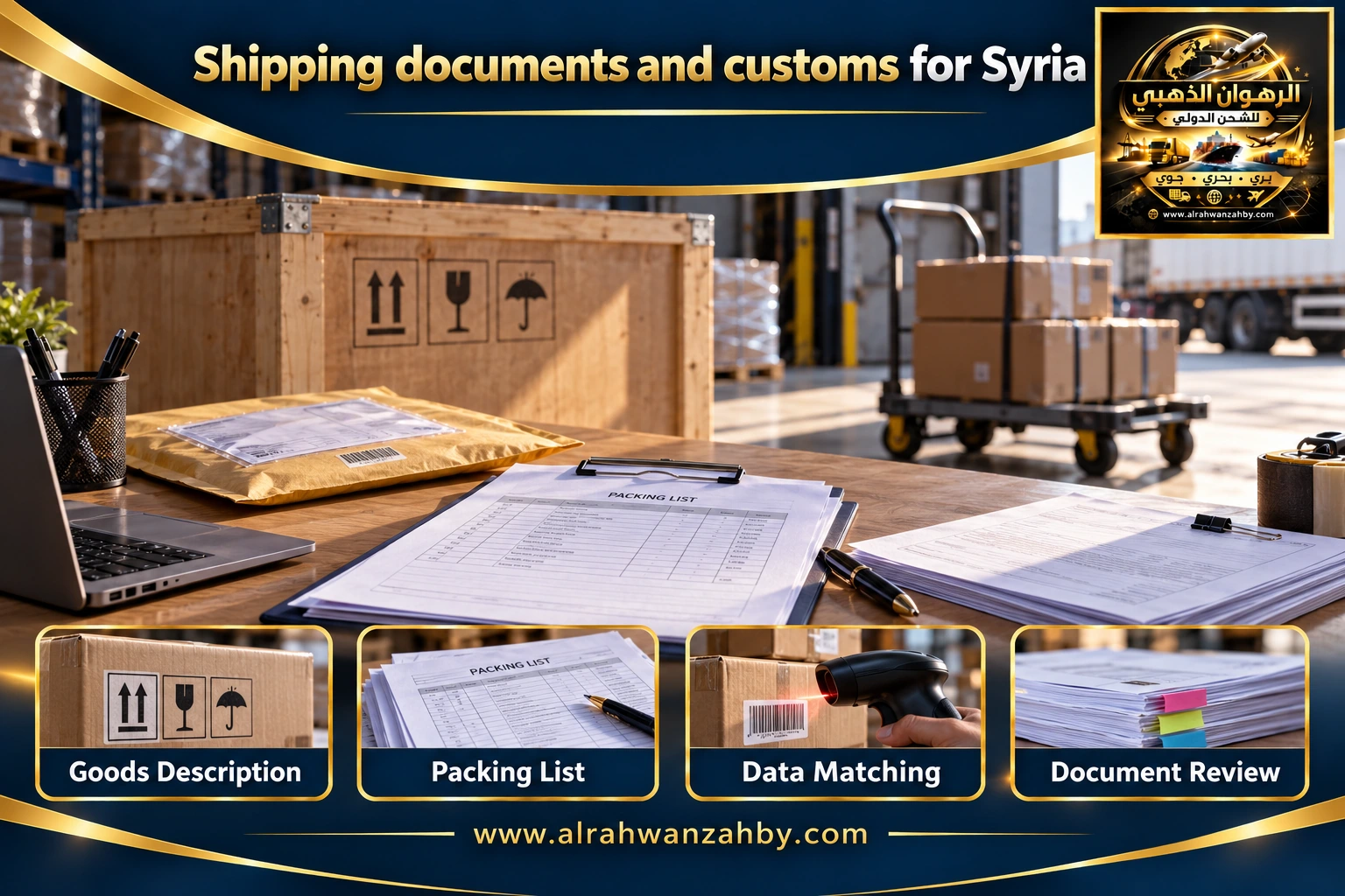 Shipping documents and customs for Syria