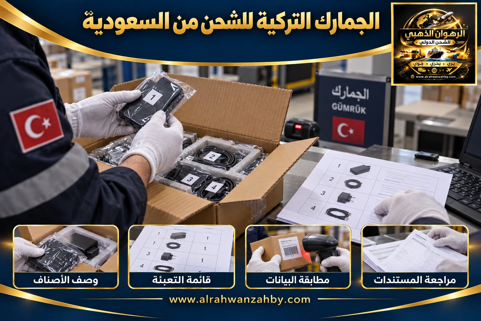 الجمارك التركية للشحن من السعودية — التجهيز والتسليم