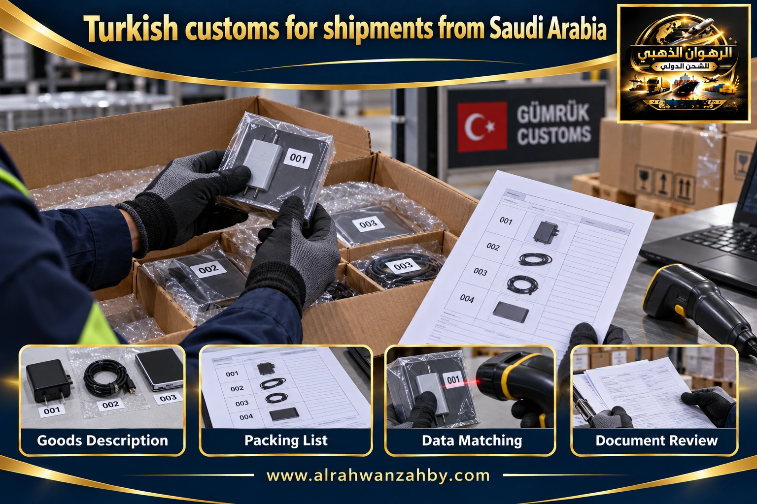 Turkish customs for shipments from Saudi Arabia — preparation and delivery