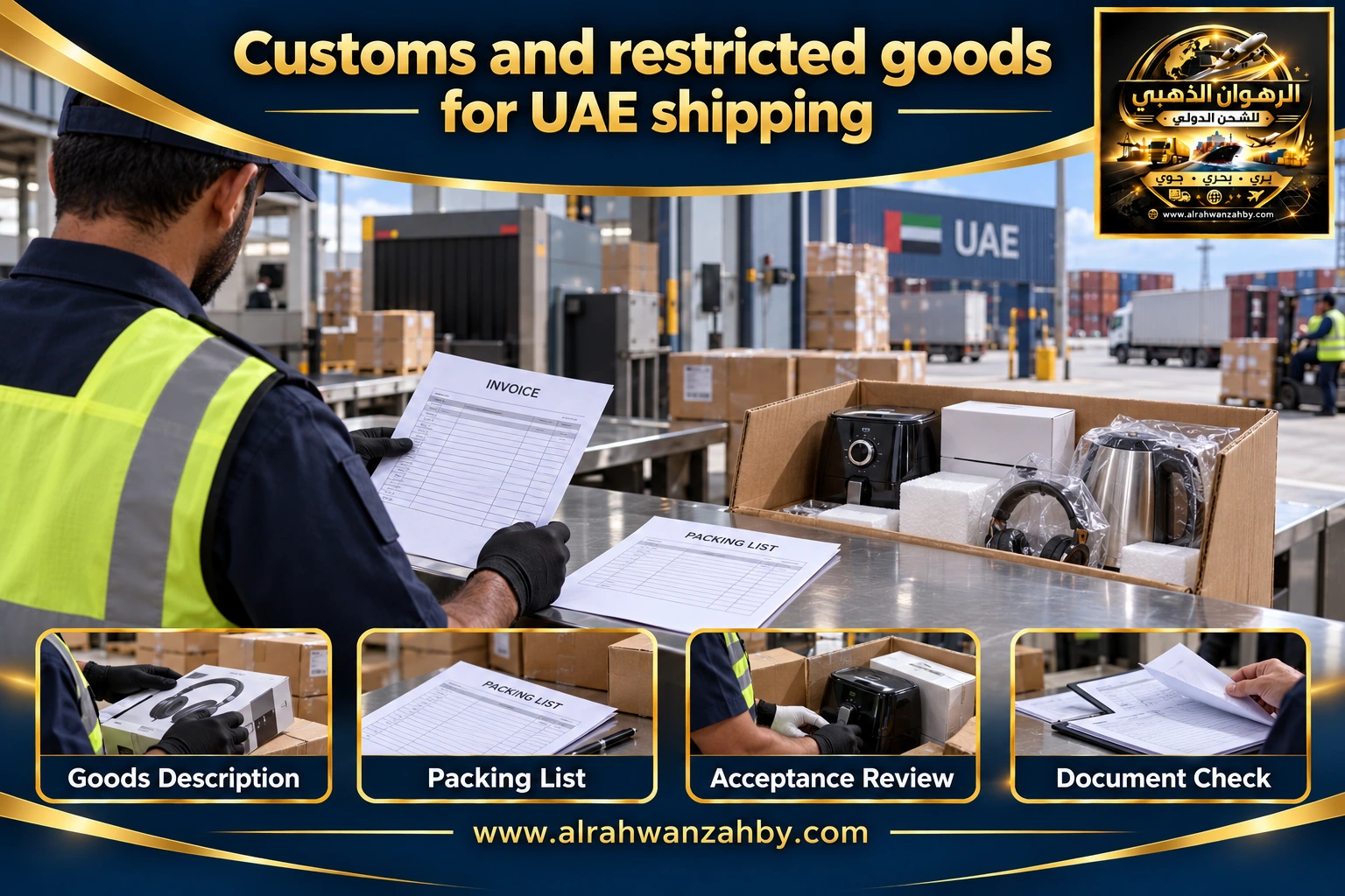 Customs and restricted goods for UAE shipping