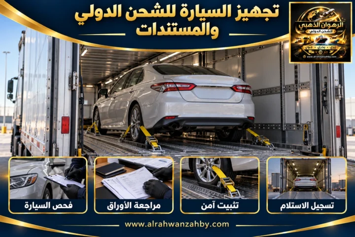 تجهيز السيارة للشحن الدولي والمستندات