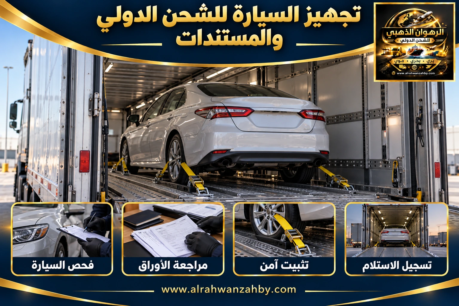 تجهيز السيارة للشحن الدولي والمستندات
