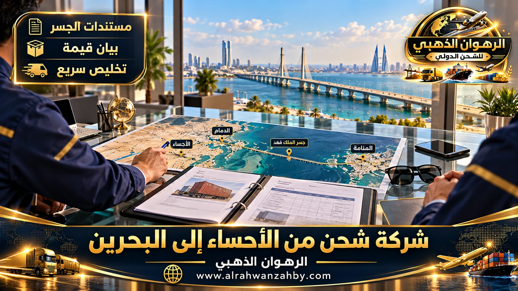ملف شحنة الأحساء إلى البحرين ومستندات جسر الملك فهد