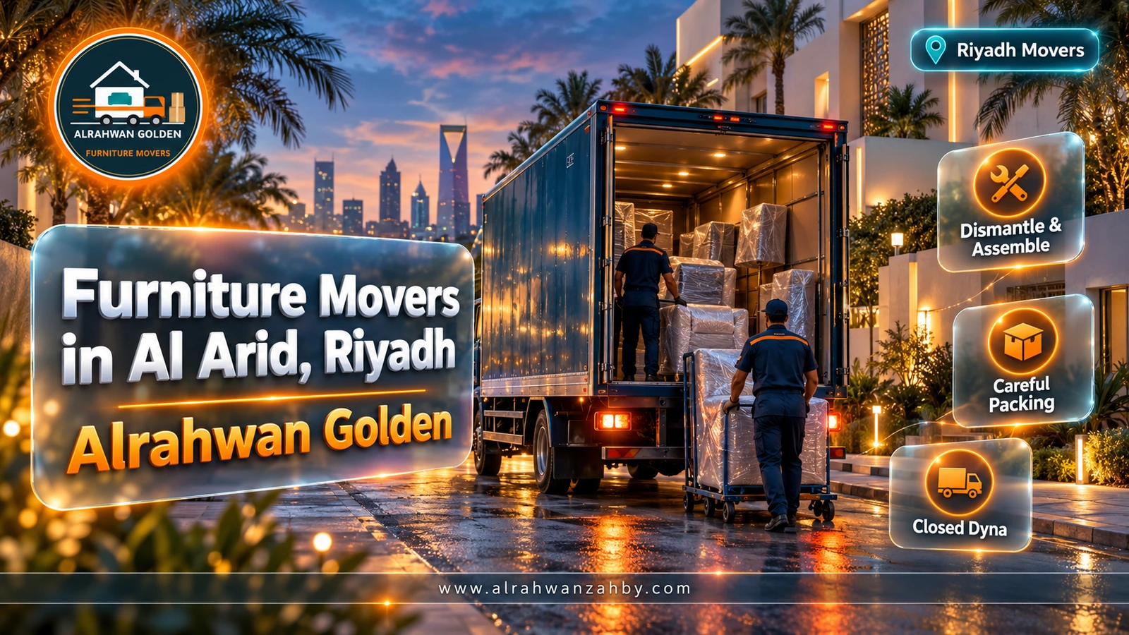 Furniture Movers in Al Arid, Riyadh — Alrahwan Golden