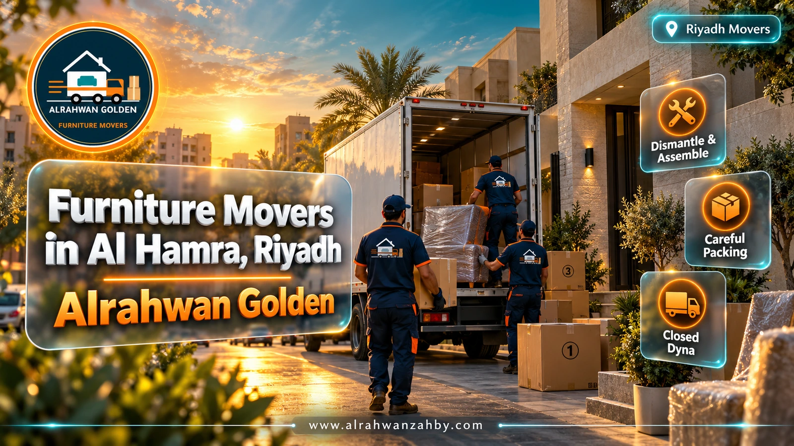 Furniture Movers in Al Hamra, Riyadh — Alrahwan Golden