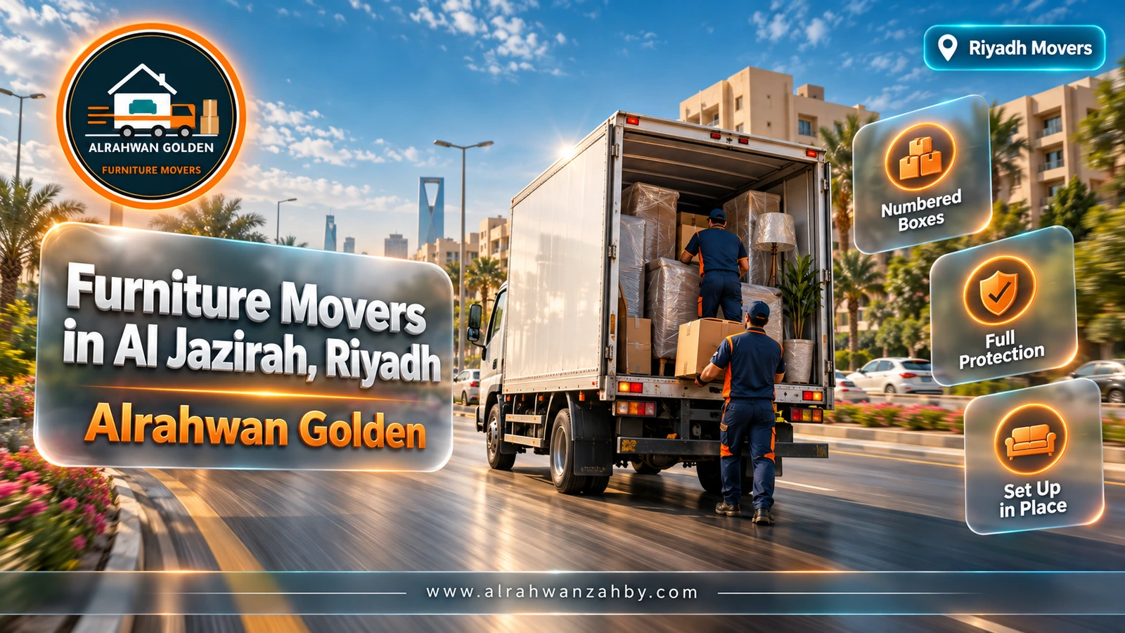 Furniture Movers in Al Jazirah, Riyadh — Alrahwan Golden