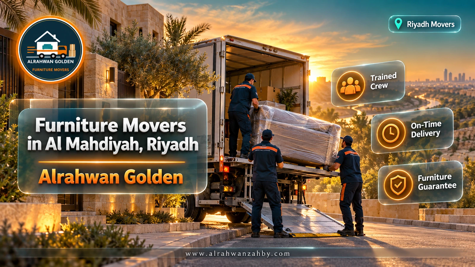 Furniture Movers in Al Mahdiyah, Riyadh — Alrahwan Golden