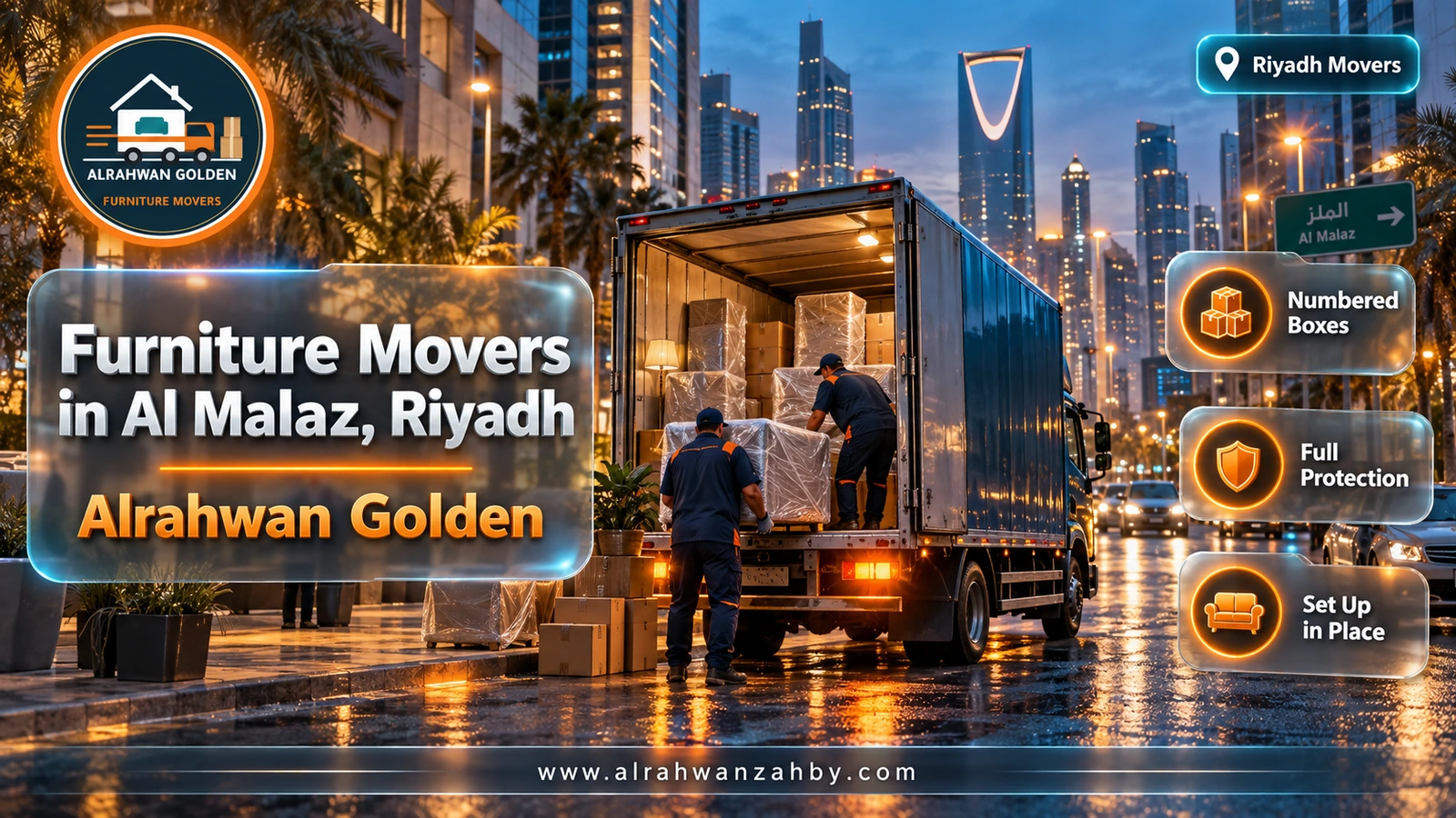 Furniture Movers in Al Malaz, Riyadh — Alrahwan Golden