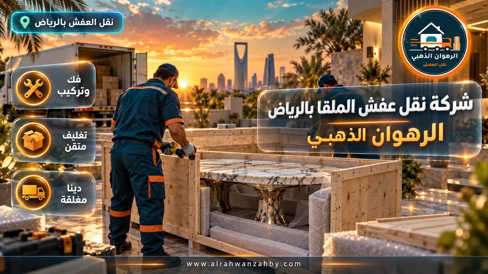 نقل عفش في حي الملقا