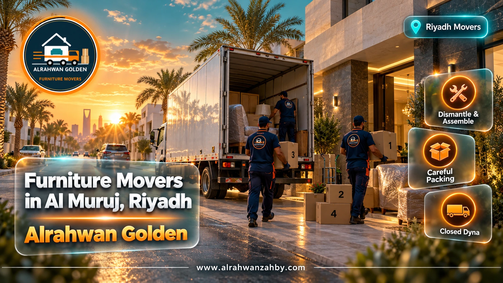 Furniture Movers in Al Muruj, Riyadh — Alrahwan Golden