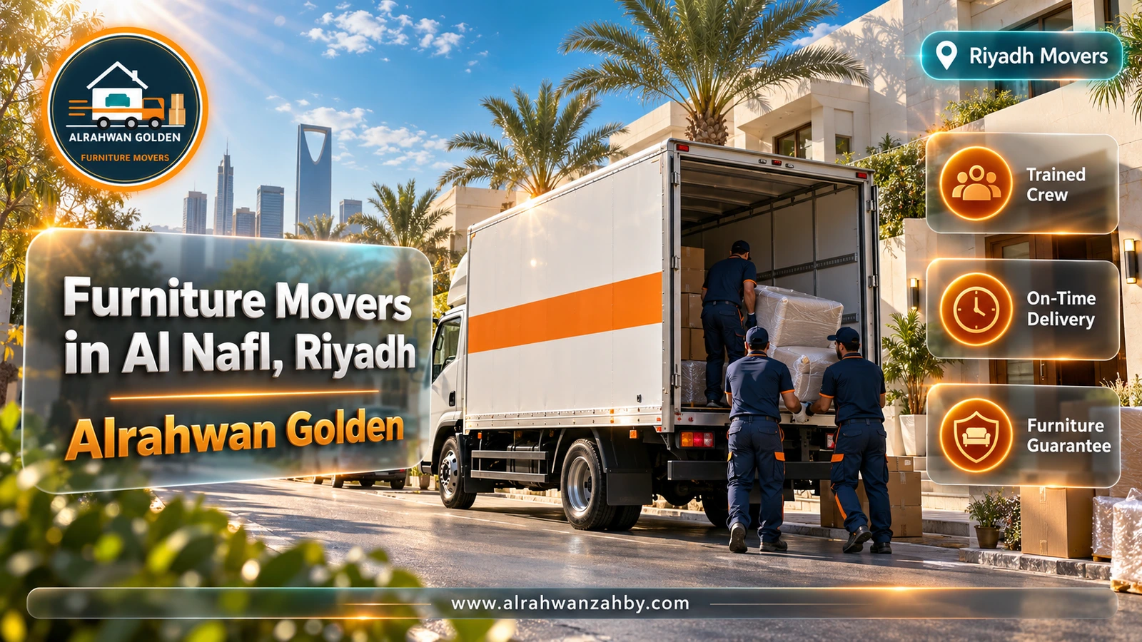 Furniture Movers in Al Nafl, Riyadh — Alrahwan Golden