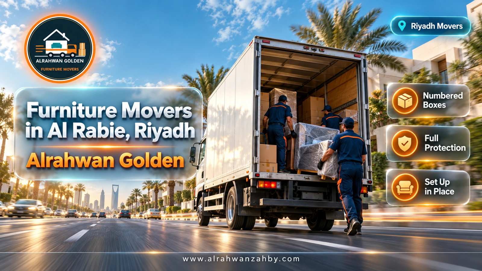 Furniture Movers in Al Rabie, Riyadh — Alrahwan Golden