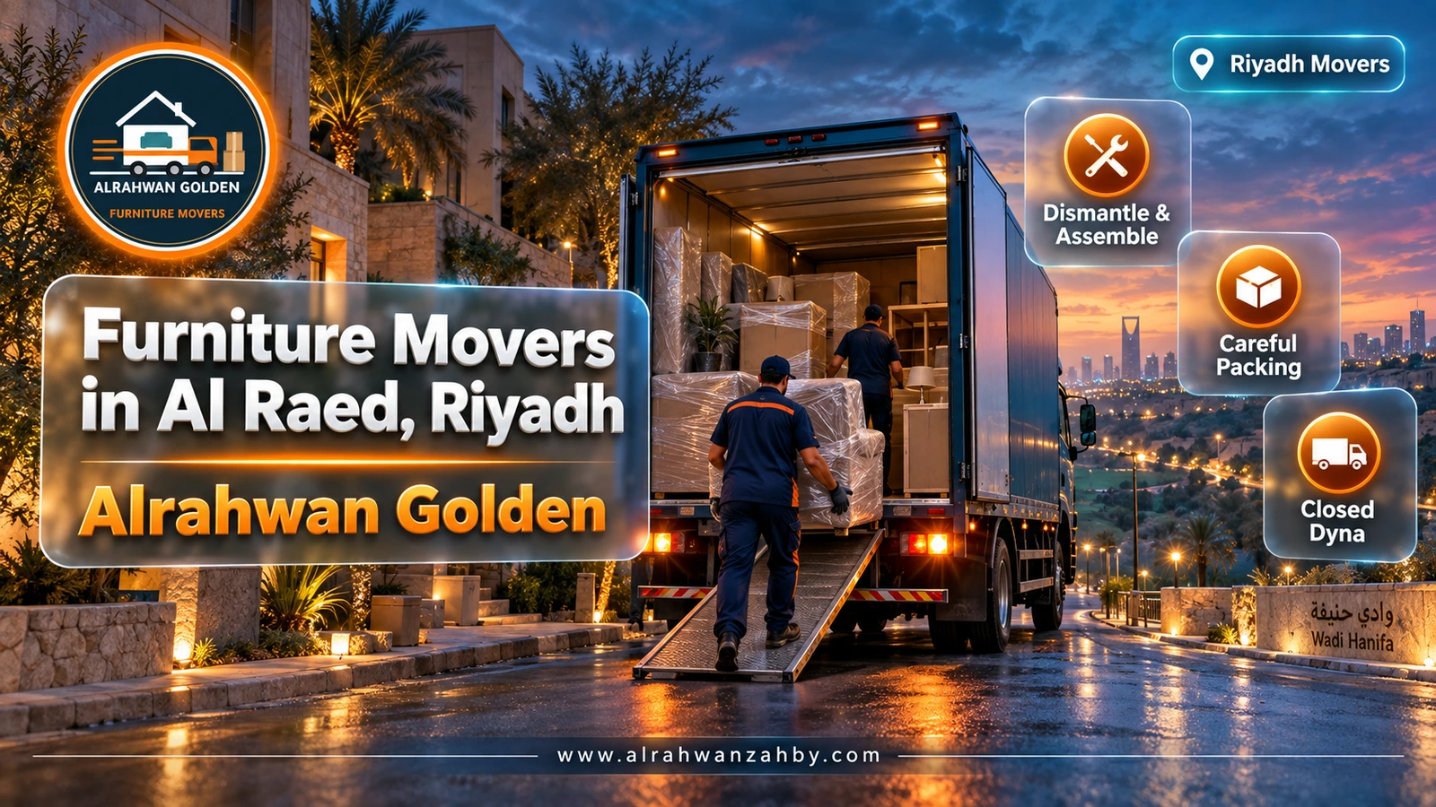 Furniture Movers in Al Raed, Riyadh — Alrahwan Golden