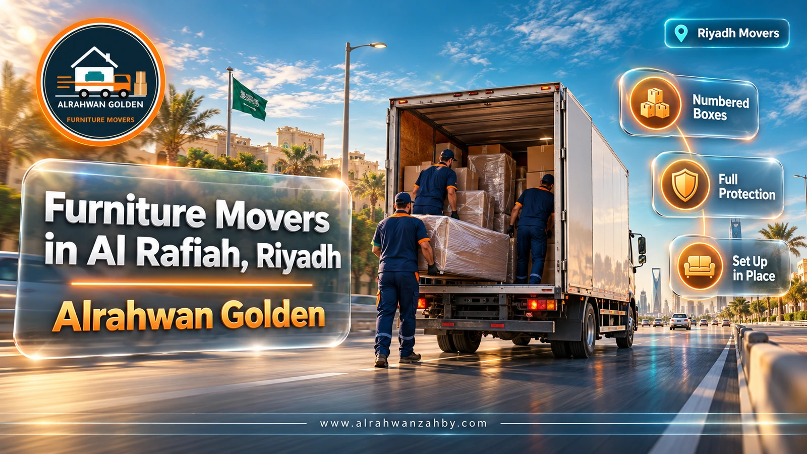 Furniture Movers in Al Rafiah, Riyadh — Alrahwan Golden