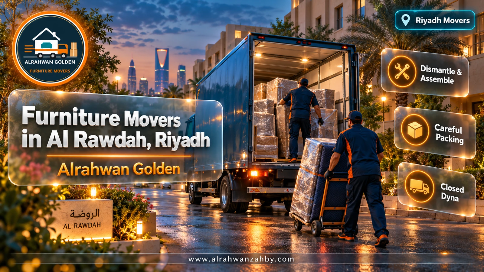 Furniture Movers in Al Rawdah, Riyadh — Alrahwan Golden