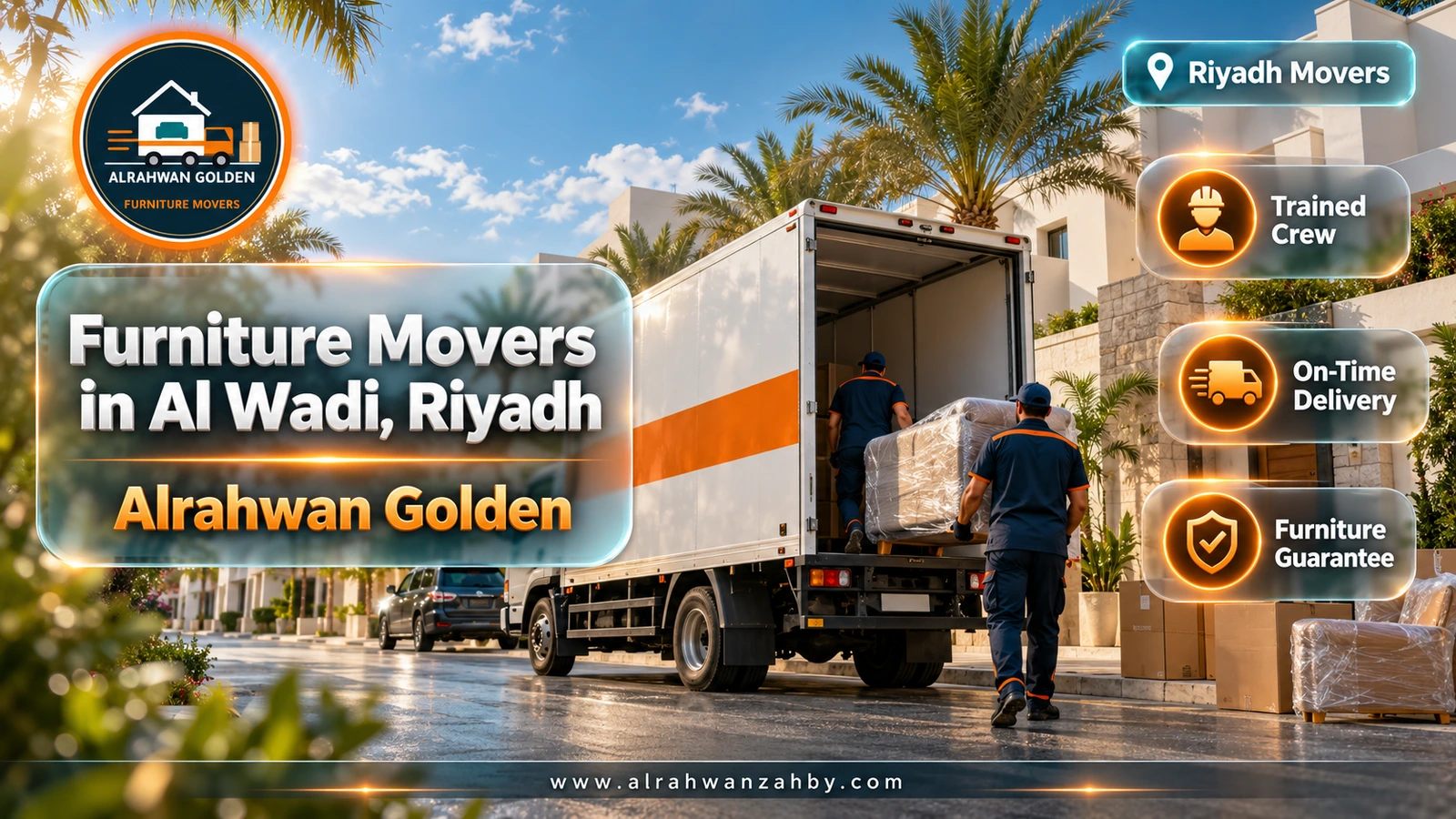 Furniture Movers in Al Wadi, Riyadh — Alrahwan Golden