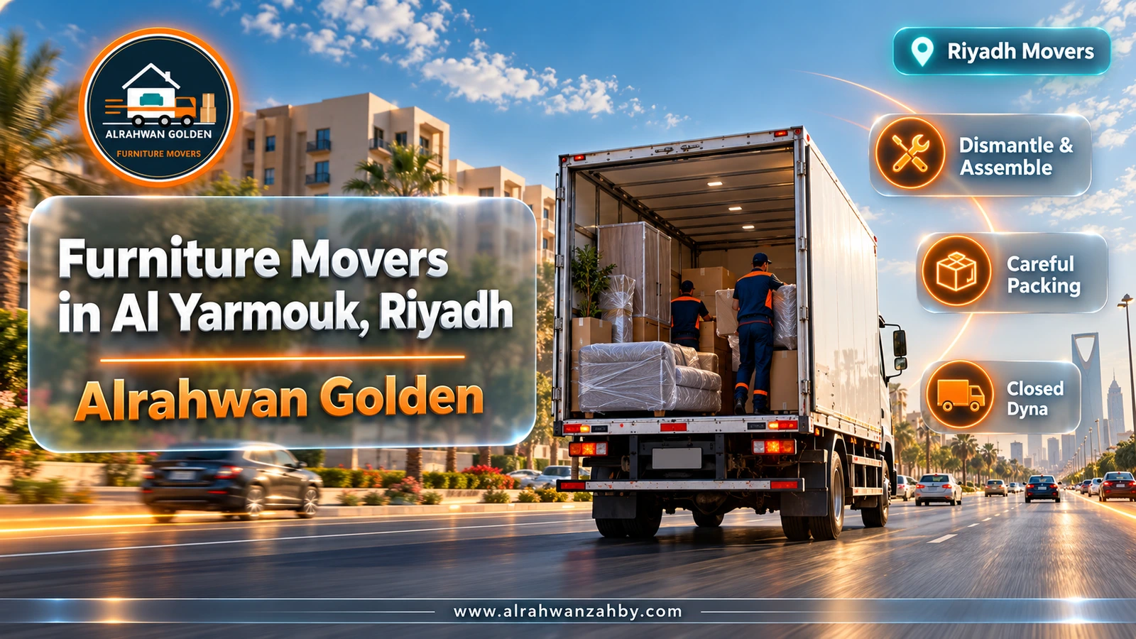 Furniture Movers in Al Yarmouk, Riyadh — Alrahwan Golden