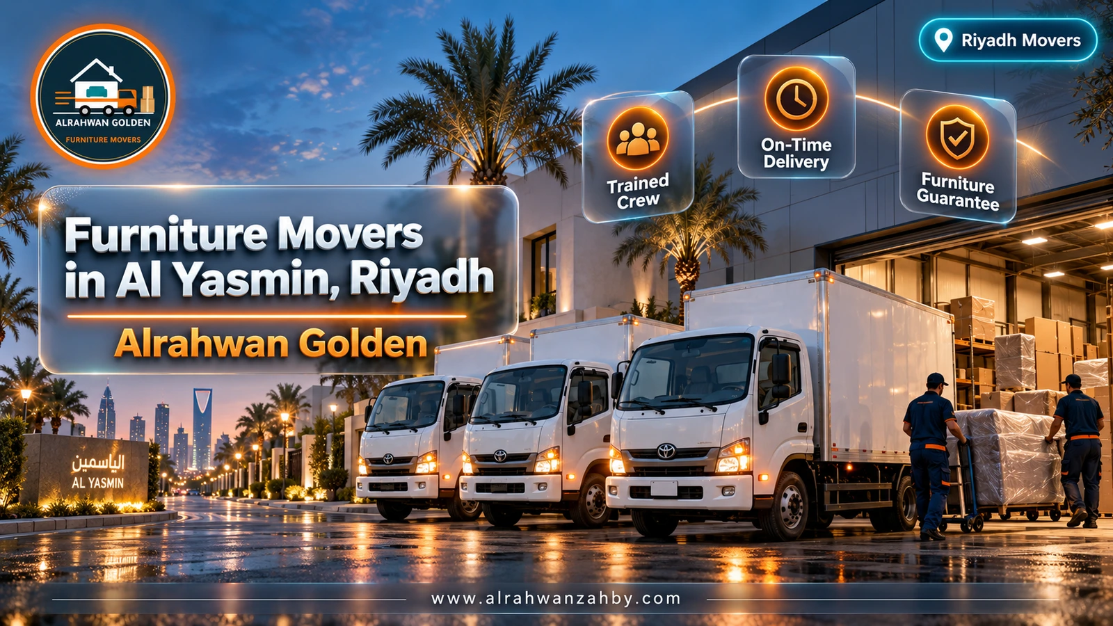 Furniture Movers in Al Yasmin, Riyadh — Alrahwan Golden