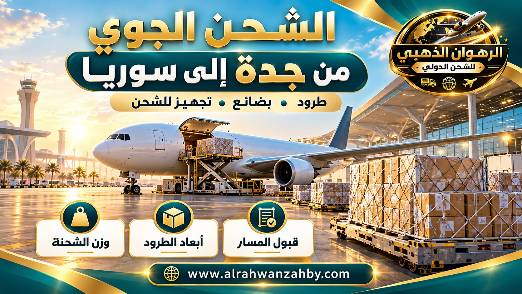 تجهيز البضائع للشحن الجوي من جدة إلى سوريا