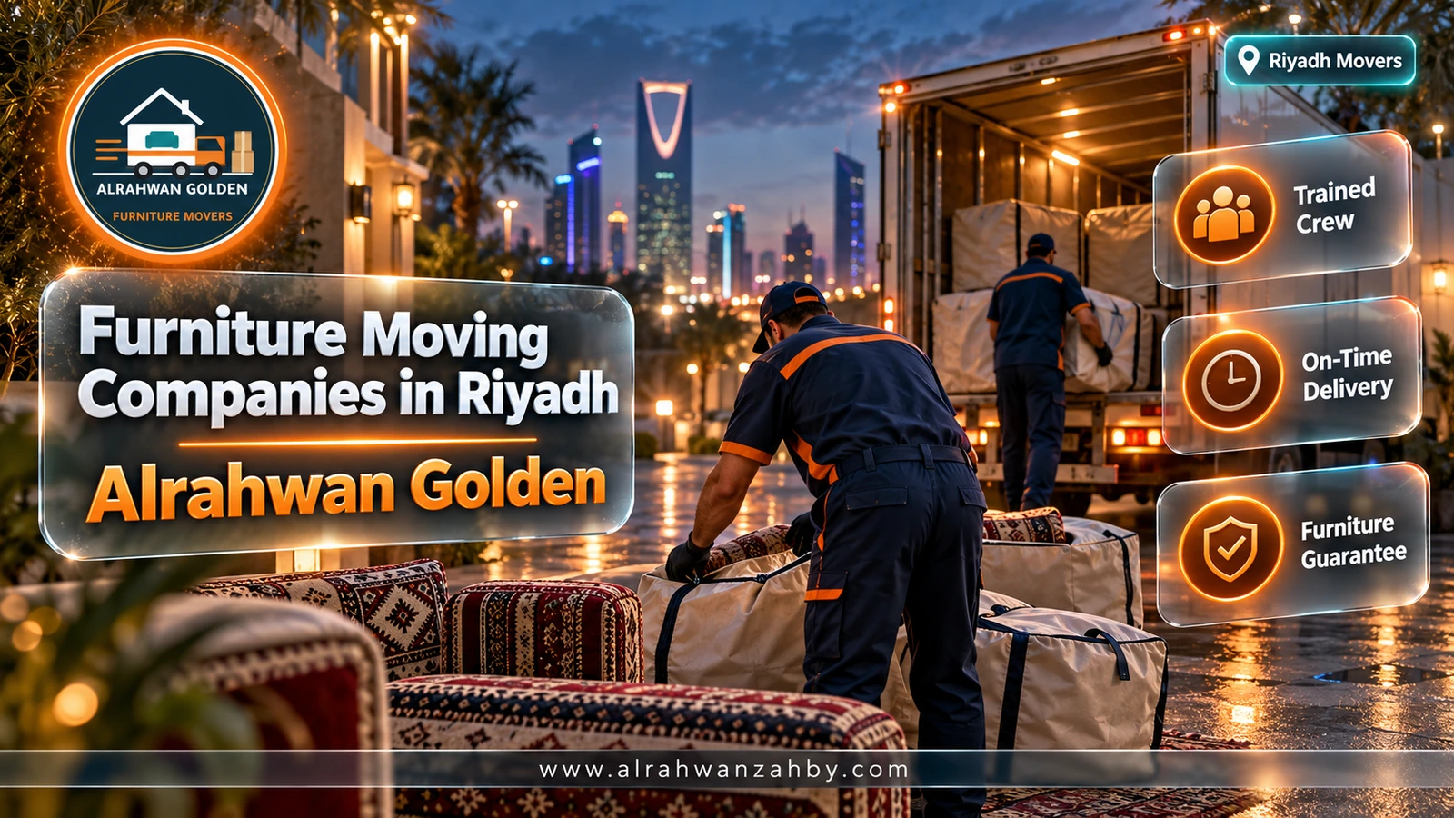 Packing furniture pieces