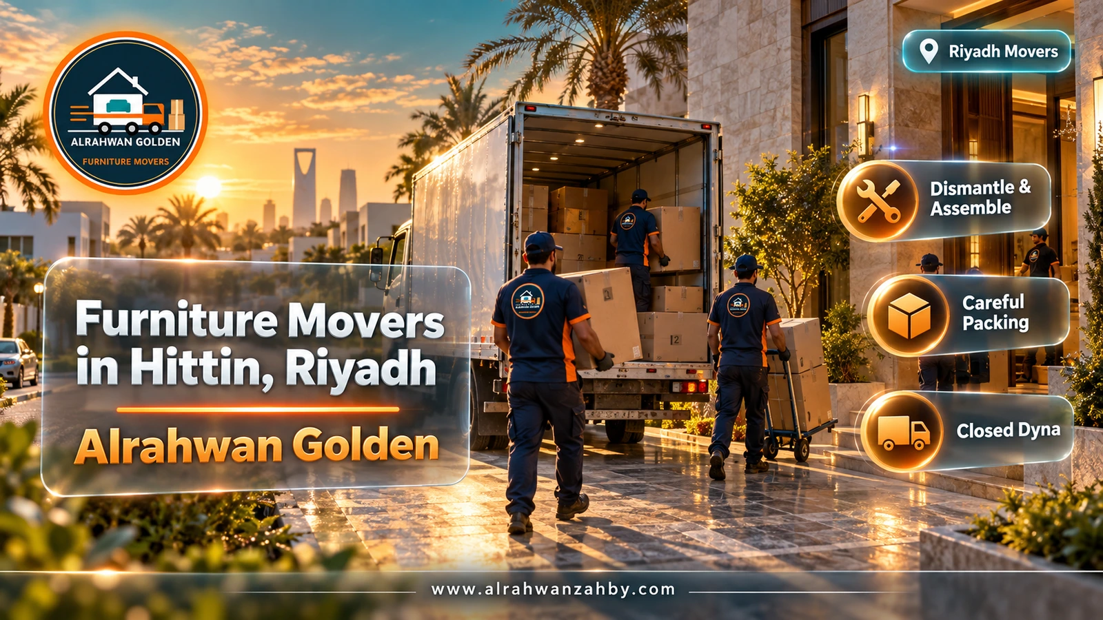 Furniture Movers in Hittin, Riyadh — Alrahwan Golden