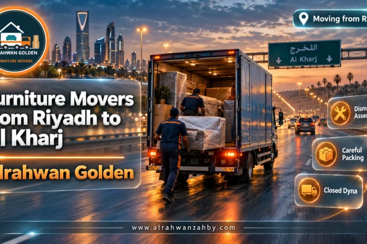 Furniture Movers from Riyadh to Al Kharj — Alrahwan Golden