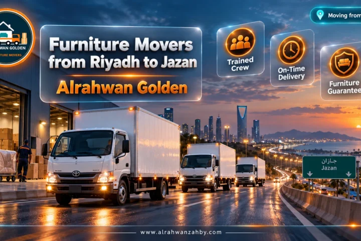 Furniture Movers from Riyadh to Jazan — Alrahwan Golden