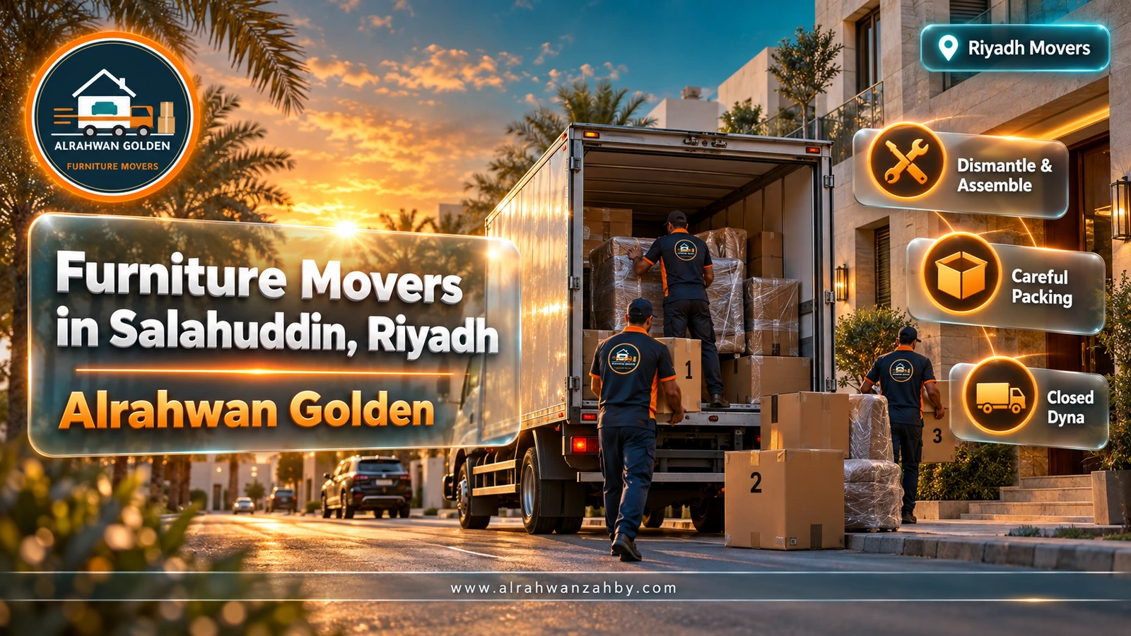 Furniture Movers in Salahuddin, Riyadh — Alrahwan Golden