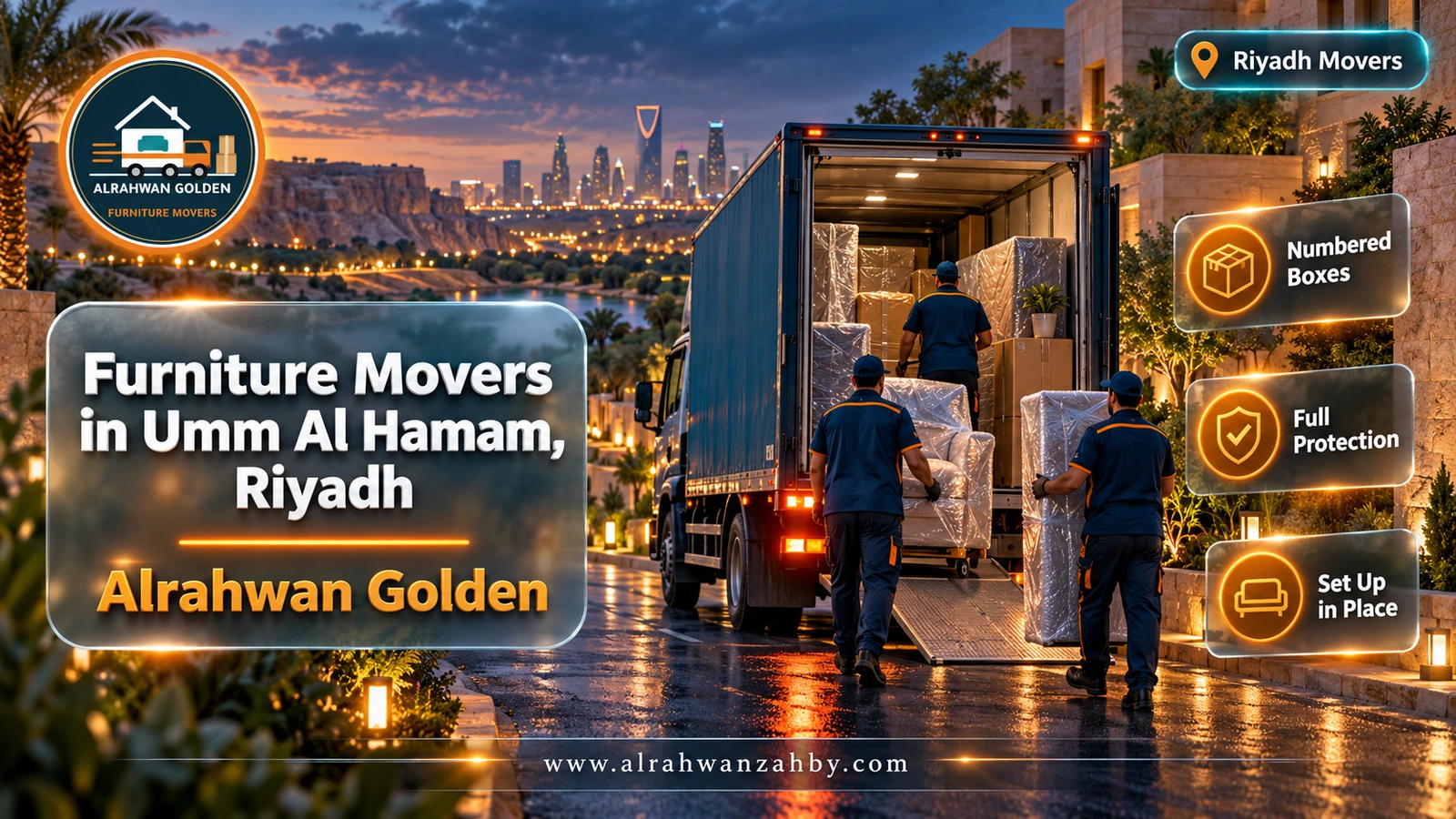 Furniture Movers in Umm Al Hamam, Riyadh — Alrahwan Golden